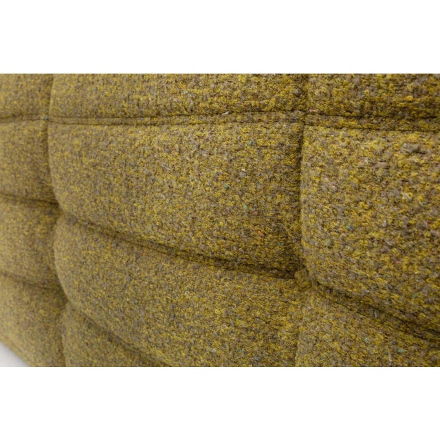 Olive Togo Three-Seater Sofa in Olive Bouclet by Michel Ducaroy for Ligne Roset For Sale - Image 8 of 17
