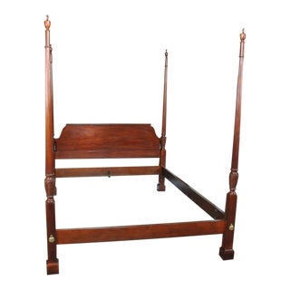 Baker Furniture Mahogany Mahogany Queen Size Poster Bed For Sale