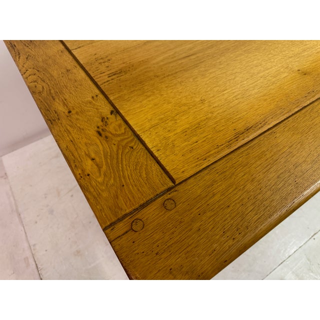 Brutalist Rustic Alpine Oak Dining Table, 1970s For Sale - Image 15 of 16