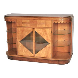 Art Deco Mixed Wood Side Cabinet For Sale
