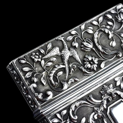 Antique Georgian Silver Card Case with Decorations by Joseph Willmore, 1836 For Sale - Image 16 of 18