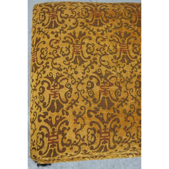 Ball & Claw Mahogany Newly Upholstered Stool or Ottoman For Sale In Philadelphia - Image 6 of 12