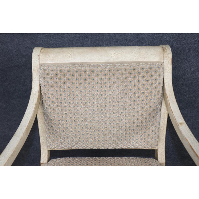 Pair Hollywood Regency Style Painted and Gilt Armchairs by William Switzer For Sale - Image 9 of 16
