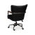 Modern Industrial Black Leather Desk Chair For Sale - Image 3 of 12