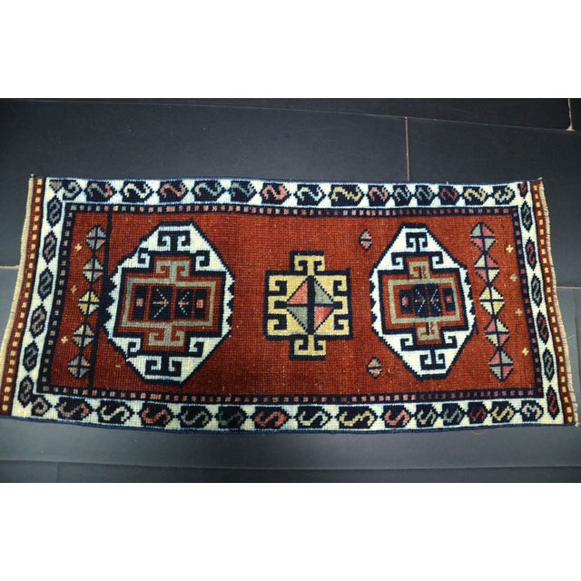 Tribal 1960s Anatolian Nomadic Handmade Small Rug For Sale - Image 3 of 6