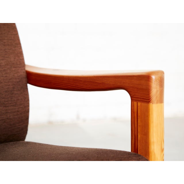 Set of Danish Modern Pine Armchair & Ottoman by C. F. C. Silkeborg from CFC Silkeborg, 1970s For Sale - Image 9 of 16