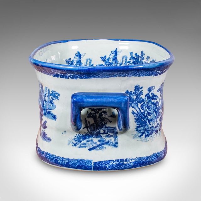 1950s Vintage Champagne Bottle Cooler, English, Ceramic, Ice Bucket, Planter, c.1950 For Sale - Image 5 of 12