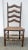 French Country Mid 20th Century Mid-Century Walnut and Rush Seat Ladderback Chair For Sale - Image 3 of 6