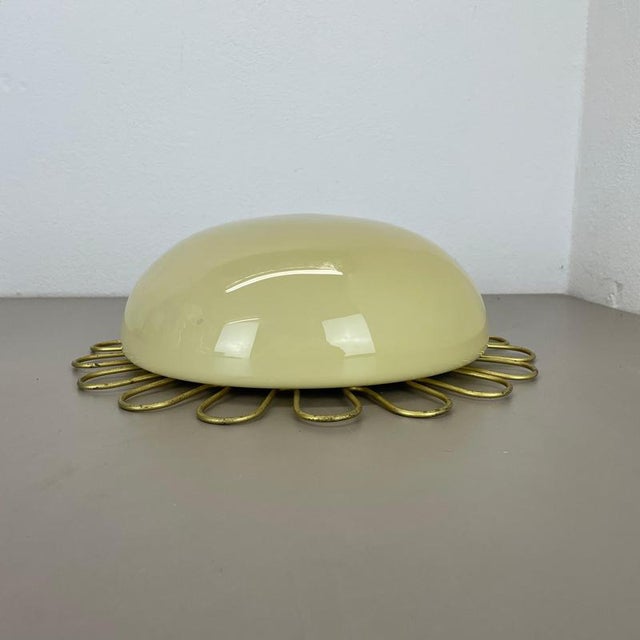 Large Modernist Art Deco Metal Plafoniere Wall Light by Gio Ponti, France, 1920s For Sale - Image 16 of 18