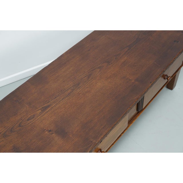 Brown 19th Century Spanish Farmhouse Rustic Chestnut Coffee Table For Sale - Image 8 of 17