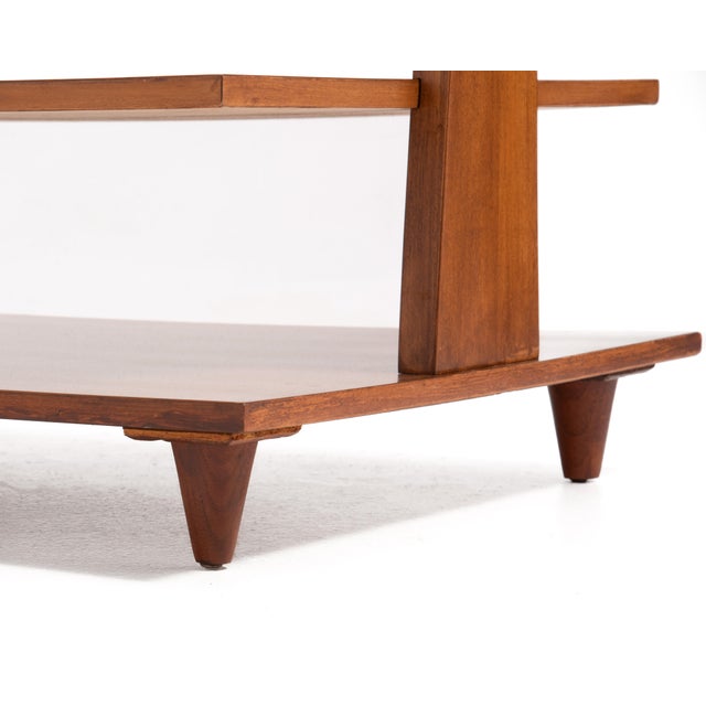 Mid Century Magazine Tree Table After Edward Wormley for Dunbar Four Shelves Unmarked For Sale - Image 10 of 12