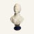 White Sèvres biscuit bust of Marie Antoinette on cobalt glazed, gilt embellished pedestal base with the sitter’s name on a...