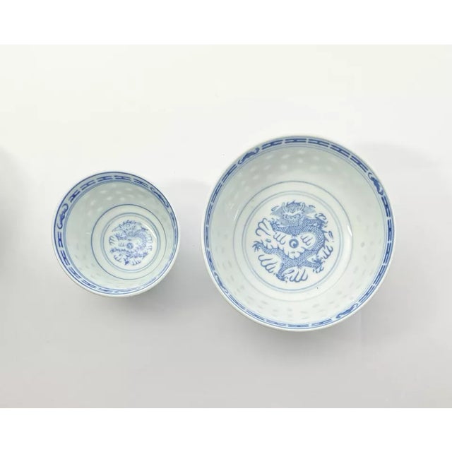 1970s Tienshan “Rice Flower” 42-Piece Porcelain Dinnerware Set For Sale In Dallas - Image 6 of 12