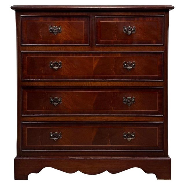 Antique English Inlaid Mahogany Chest of Drawer For Sale - Image 12 of 12