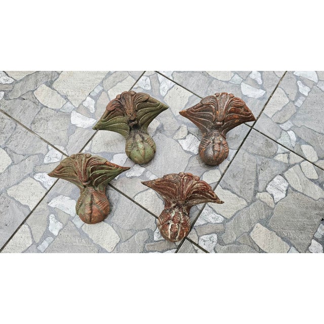 Gray Art Nouveau Cast Iron Bathtub Legs with Eagle Claw Design, Set of 4 For Sale - Image 8 of 8