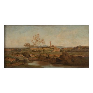 Gustave Saltzmann, Campagna Romana (Roman Countryside), Oil on Canvas For Sale
