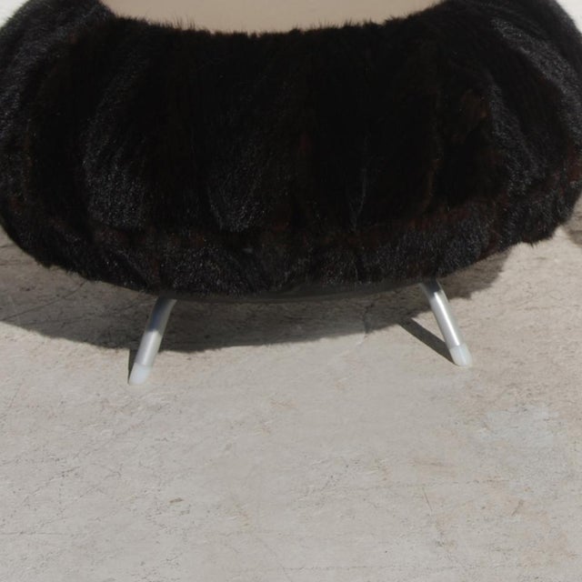Allermuir Faux Fur Table Stool For Sale - Image 4 of 7