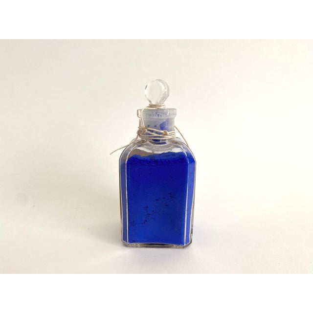 Late 19th Century 19th Century French Paint Pigment in Glass Bottle For Sale - Image 5 of 7
