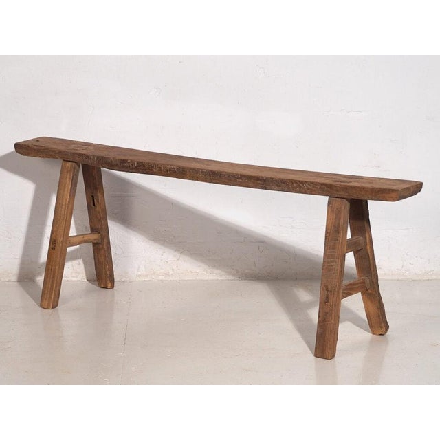 Antique Wooden Bench, 1870s For Sale - Image 5 of 10