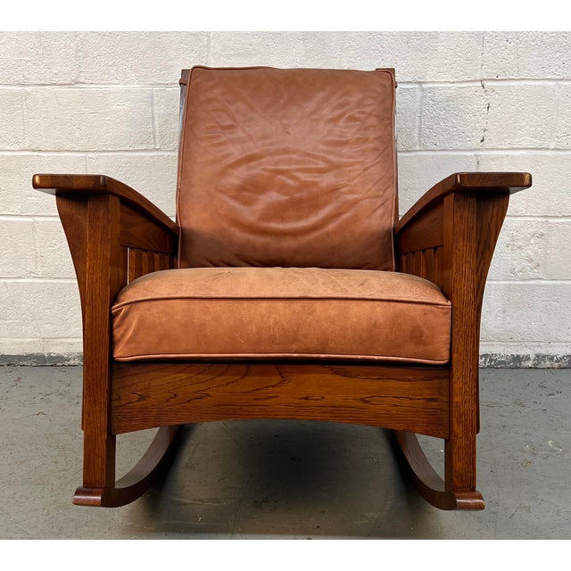 American Vintage Mission Oak Rocking Chair by Southern Furniture Company For Sale - Image 3 of 12