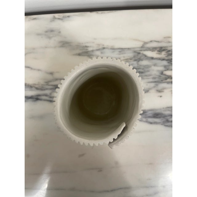 Cym Warkov Med Ribbed Porcelain Vase For Sale - Image 4 of 8