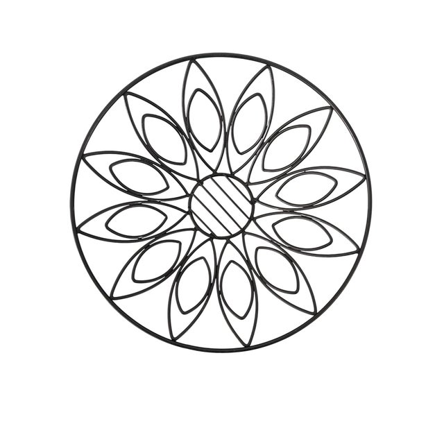 1960s 1960s Mid-Century Modern Metal Wire Fruit Bowl in Black For Sale - Image 5 of 9