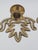 Hollywood Regency Mid 20th Century Hollywood Regency Solid Brass Leaf Sconces-a Pair For Sale - Image 3 of 10