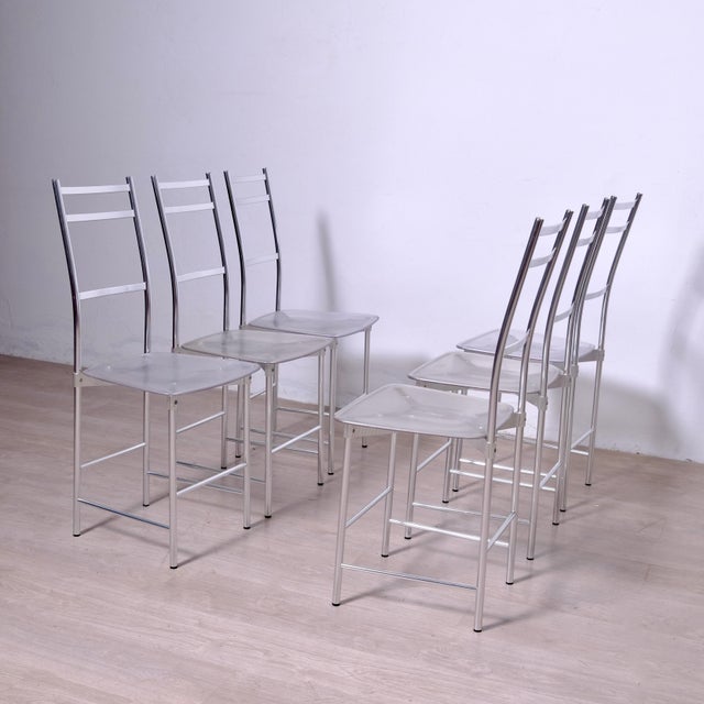 Vintage Italian Chairs by Ycami Bagutta, 1980, Set of 6 For Sale - Image 13 of 18