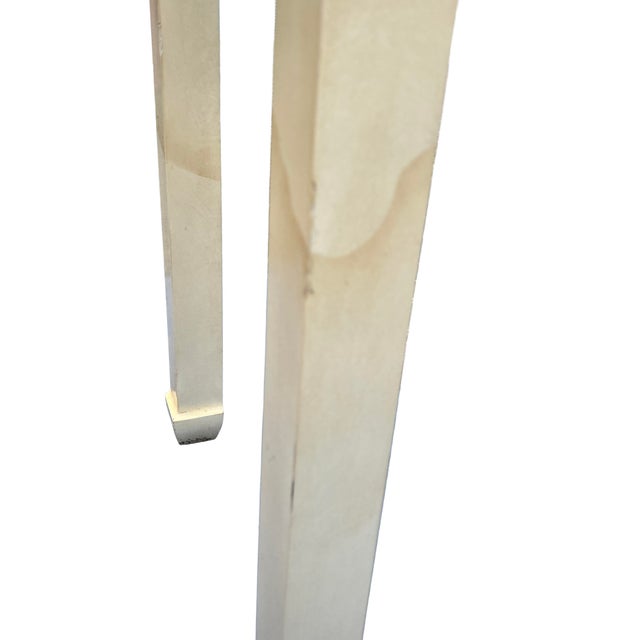 1970s Vintage Henredon Faux Goatskin Console Table Decorative Modern Design For Sale - Image 5 of 7