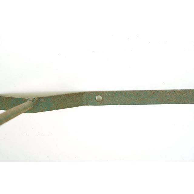 Metal 1940s French Green & Gold Wrought Iron Console Base For Sale - Image 7 of 11