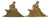 1920s Art Nouveau Brass-Painted Architectural Ornaments - a Pair For Sale