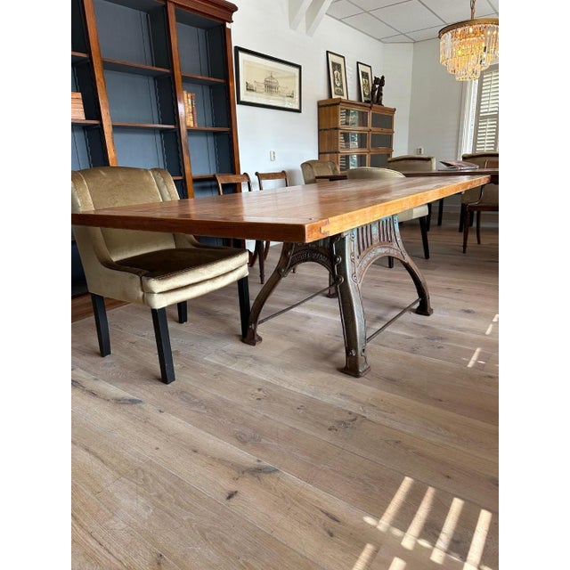 Vintage Dining Table in Cherry, 1920s For Sale - Image 4 of 14