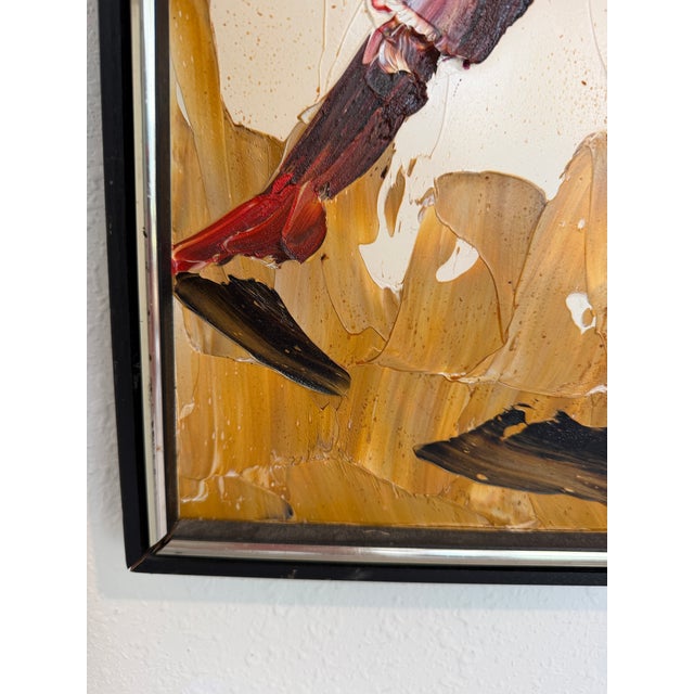 1980s 1980 Morris Katz (1931–2010) Original Oil Painting Clown Impasto Palette Knife For Sale - Image 5 of 13