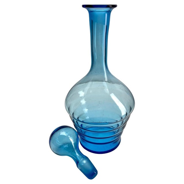 Boom Cobalt Blue Large Decanter 1930s, Belgium looks simply stunning. Boom is a Belgian crystal glassware manufacturer,...