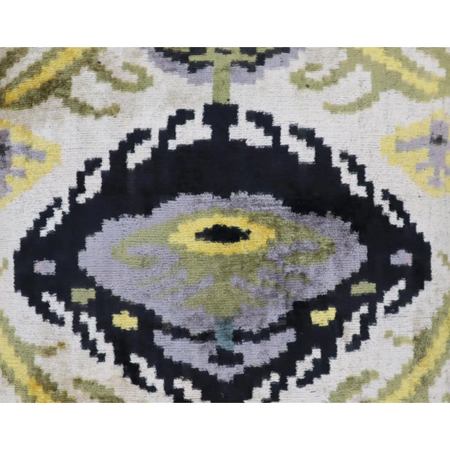 2020s Canvello Ivory Gold Velvet Throw Pillow & Down Insert For Sale - Image 5 of 12