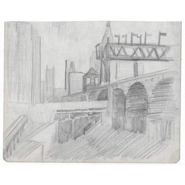 Drawing of Philadelphia by Vermont artist Frank Wallace (1915/18-2003). Wallace was born in Toledo, Ohio and grew up in...