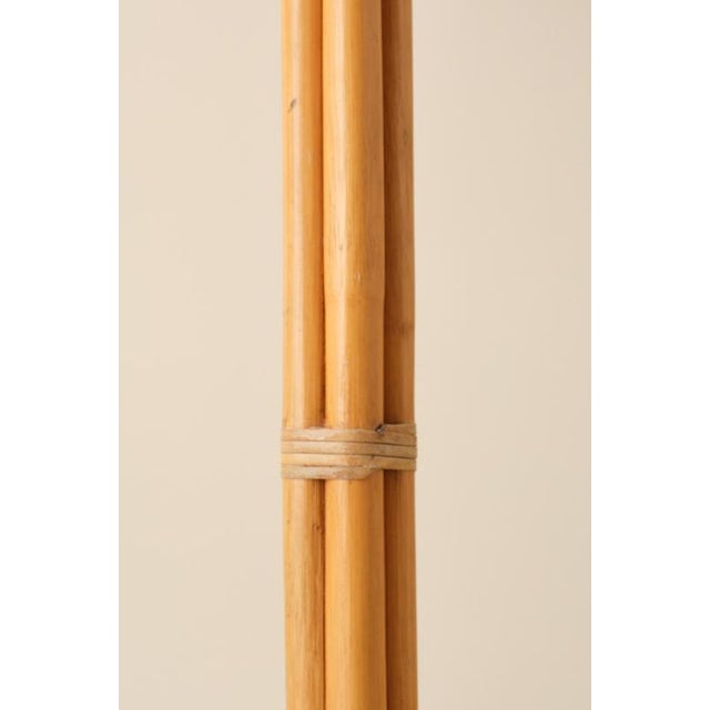 Bergboms Swedish Brass and Bamboo Floor Lamps attributed to Bergboms, 1970s, Set of 2 For Sale - Image 4 of 7