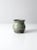 Vintage studio art pottery vase, signed by the artist and beautifully handcrafted with a rich green glaze accented by blue...