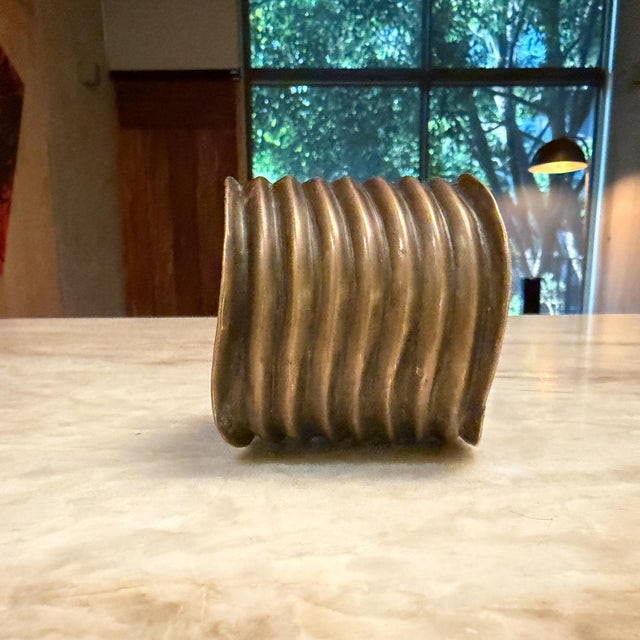Mid-Century Brutalist Bangle Bracele Ellamarie Woolley Copper Decor For Sale In San Diego - Image 6 of 8