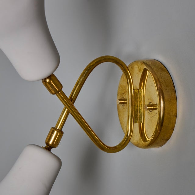 1950s Stilux Milano White Perforated Double Shade Wall Lamp For Sale - Image 9 of 15