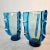 Mid-Century Modern Pair of Signed Blue Murano Glass Vases 1980 For Sale - Image 3 of 10