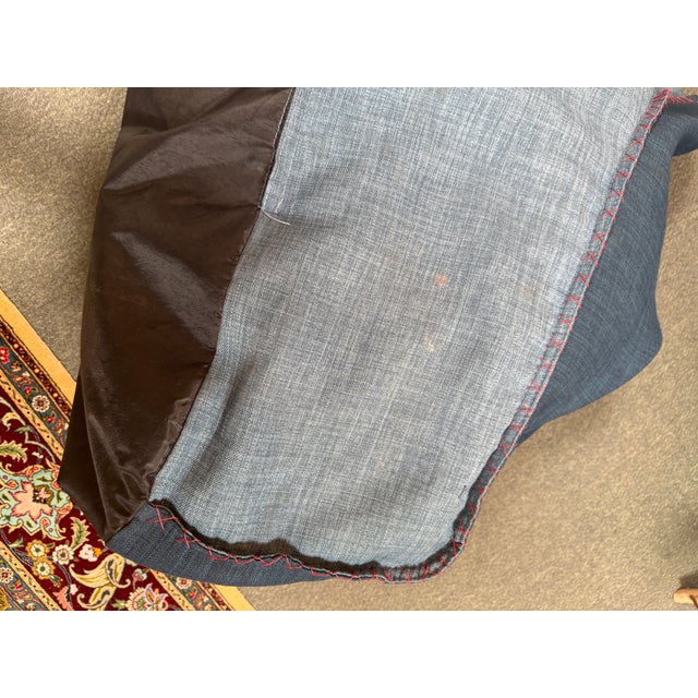 Nautical Two Toned Denim Lounge Bean Bag Chair For Sale In San Francisco - Image 6 of 12