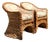 Vintage Braided Rattan Armchairs - A Pair For Sale