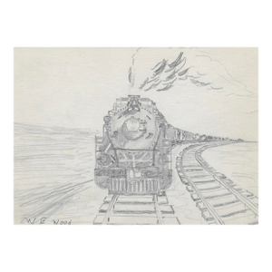1943 William Wood Train Drawing