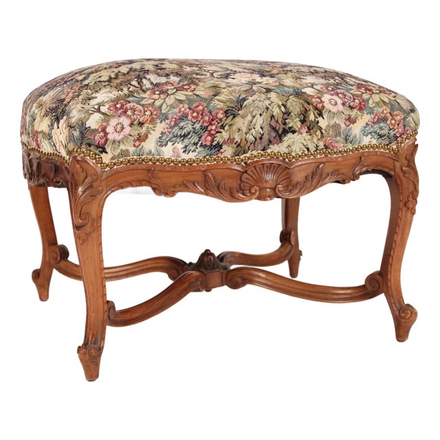 Louis XV Style Provincial Walnut Bench For Sale