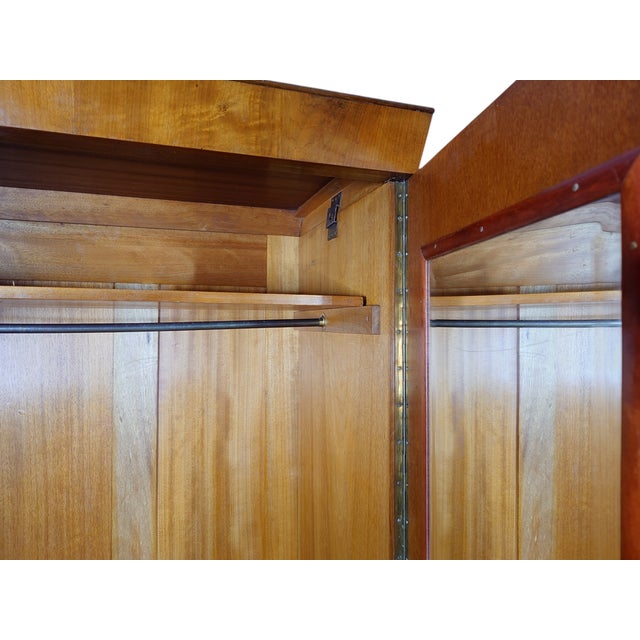 Tan Art Deco Wardrobe in Cherry Veneer, Germany, 1930s For Sale - Image 8 of 11