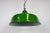 Metal Industrial British Green Enamel Factory Pendant Lamp, 1960s For Sale - Image 7 of 15
