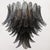 Metal Large Suspension Chandelier with Gray Murano Glass Leaves, 1990s For Sale - Image 7 of 11