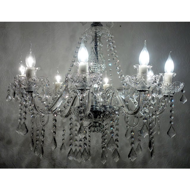 Glass Crystal Chandelier from Unbekannt, 1990s For Sale - Image 6 of 7