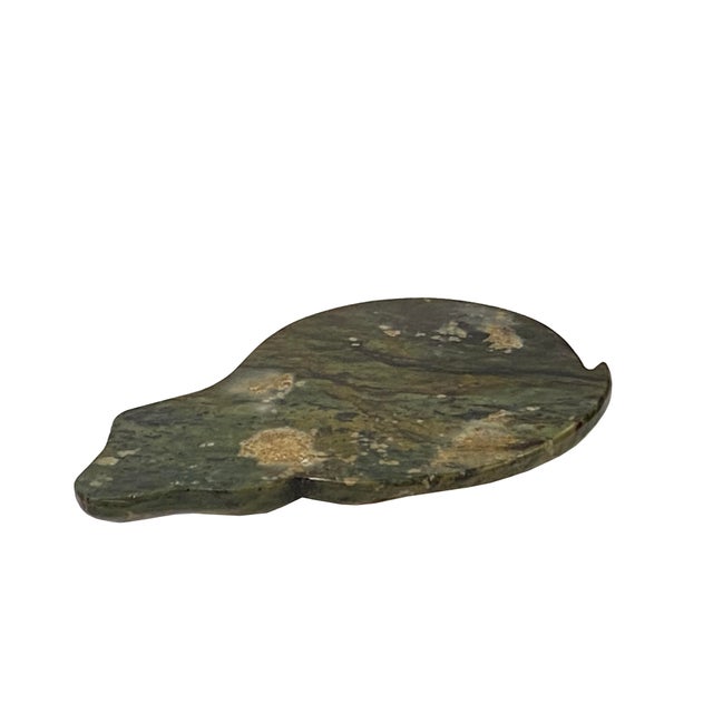Chinese Artistic Ram Shape Green Stone Ink Well Dip Pad For Sale - Image 4 of 8